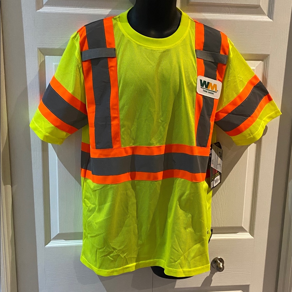 Work King Safety High Visibility Short Sleeve Shirt Size M